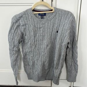 Boy's gray Polo Ralph Lauren pullover, size L (14-16)